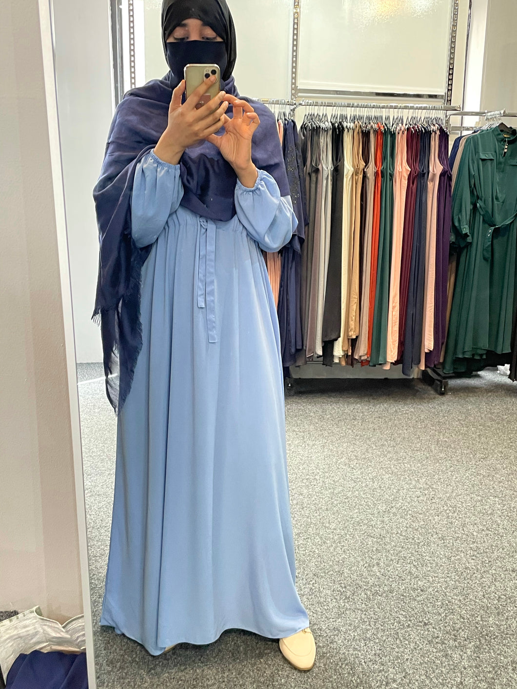 Baby blue abaya
