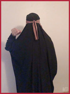 One Layer Niqab  Pink