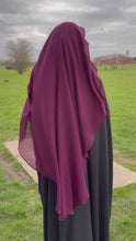 Load and play video in Gallery viewer, Luxury two layer niqab Burgundy
