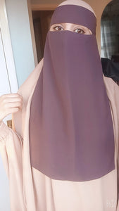 Luxury One layer Niqab Light Purple