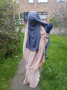 Two layer Niqab Grey