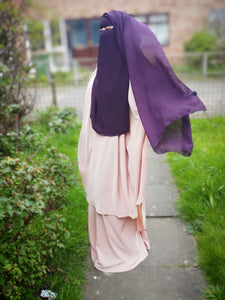 Two layer Niqab Plum