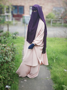 Two layer Niqab Plum