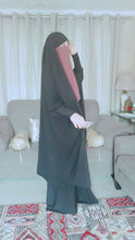 Load image into Gallery viewer, two piece jilbab black
