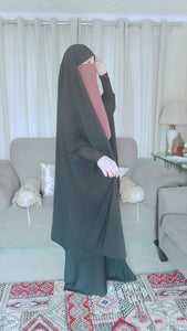 two piece jilbab black