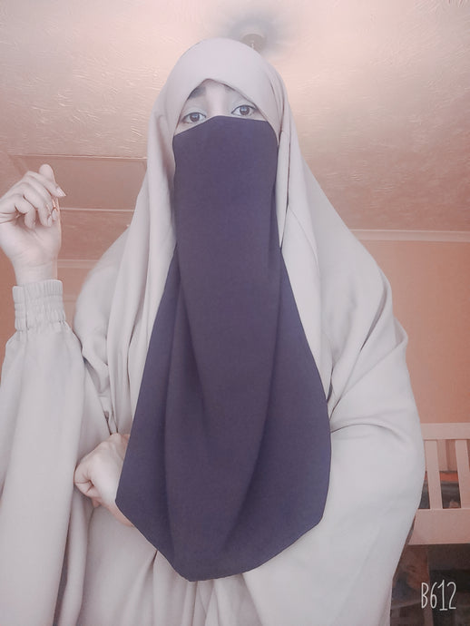 Half Niqab Plum