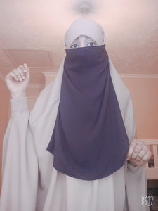 Half Niqab Plum