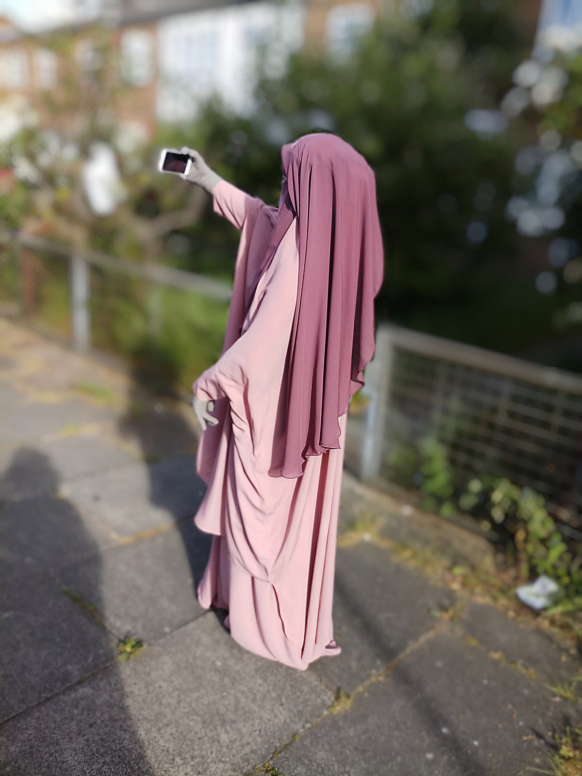 Pink jilbab sale
