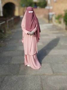 Two piece Jilbab Pretty Pink