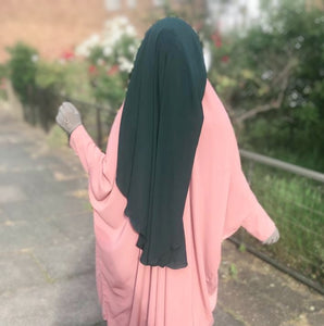 two layer Niqab Green
