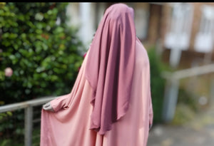 Luxury Two layer Niqab Pink