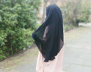 Two layer Niqab Black