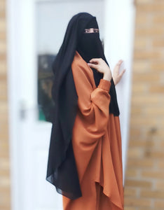 Two layer Niqab Black