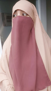 Luxury half Niqab Dark taupe