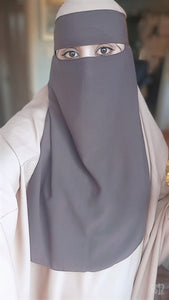 Luxury One layer Niqab Light Purple