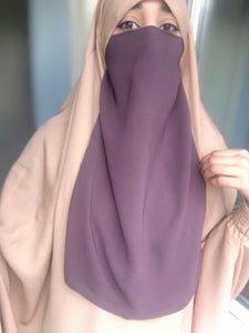 Luxury half Niqab Brown