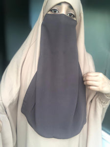 Luxury half Niqab Black