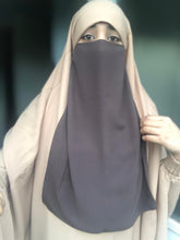 Load image into Gallery viewer, Luxury half Niqab Grey
