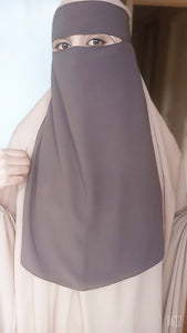 Luxury One layer Niqab Dark Taupe