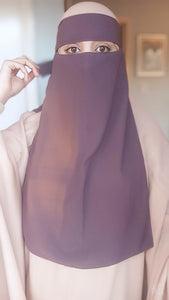 Luxury One layer Niqab Light Purple