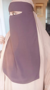 Luxury One layer Niqab Light Purple