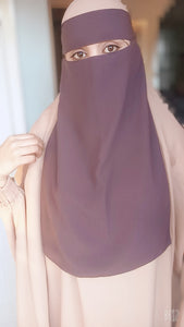 Luxury One layer Niqab Light Purple