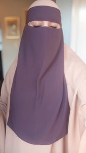 Luxury One layer Niqab Black