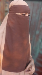 Luxury One layer Niqab Tan