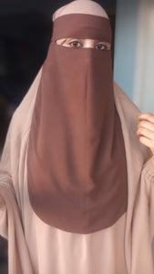 Luxury One layer Niqab Tan