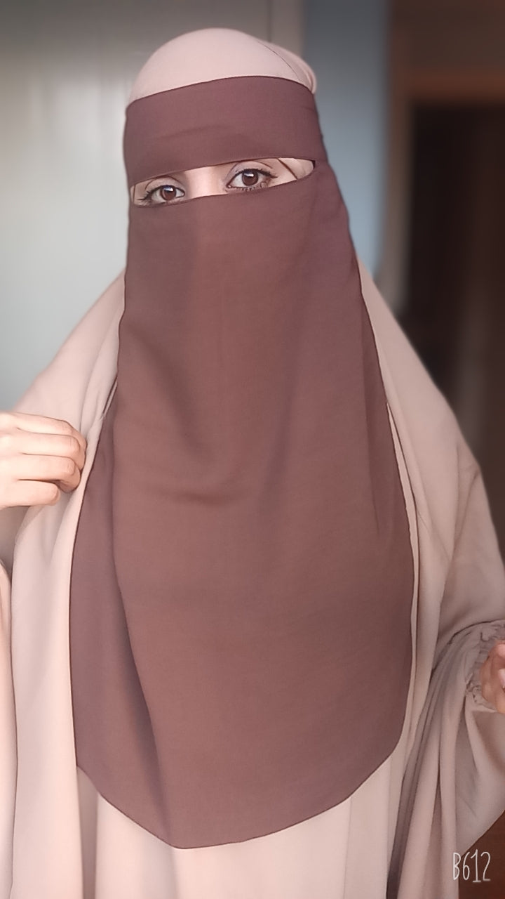 Luxury One layer Niqab Tan