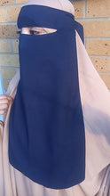 Load image into Gallery viewer, Luxury One layer Niqab Navy
