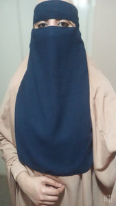 Luxury One layer Niqab Grey