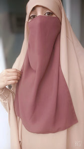 Luxury half Niqab Brown