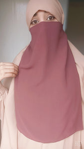 Luxury half Niqab Pink