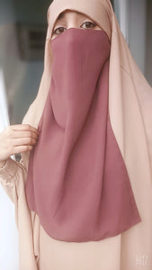 Luxury half Niqab Pink