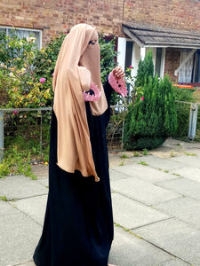 Luxury Two layer Niqab Camel