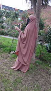 Luxury Two piece jilbab set Mocha