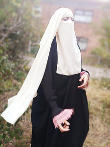 Luxury Two layer Niqab Black