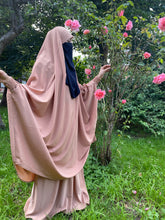 Load image into Gallery viewer, Luxury two piece jilbab caramel
