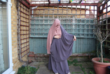 Load image into Gallery viewer, Luxury Two piece Jilbab set caramel beige
