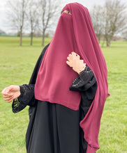 Load image into Gallery viewer, Luxury two layer niqab in Red
