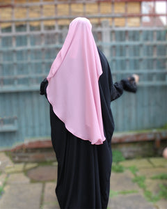 Luxury two layer niqab Baby Pink