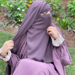 Luxury lace sleeves jilbab