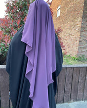 Load image into Gallery viewer, Luxury two layer niqab Purple
