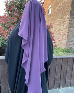 Luxury two layer niqab Purple