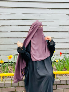 Luxury two layer Niqab Lilac