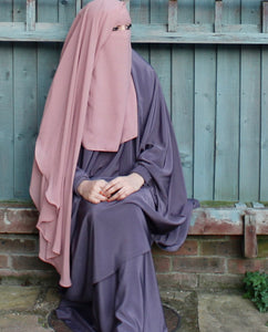 Luxury Two piece Jilbab set Navy Blue