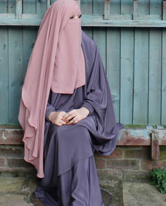 Luxury Two piece Jilbab set caramel beige