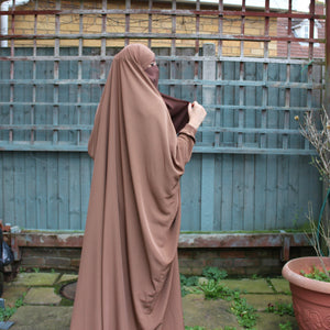 One piece Luxury Jilbab Khaki