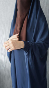 Two piece sheen Jilbab Navy Blue